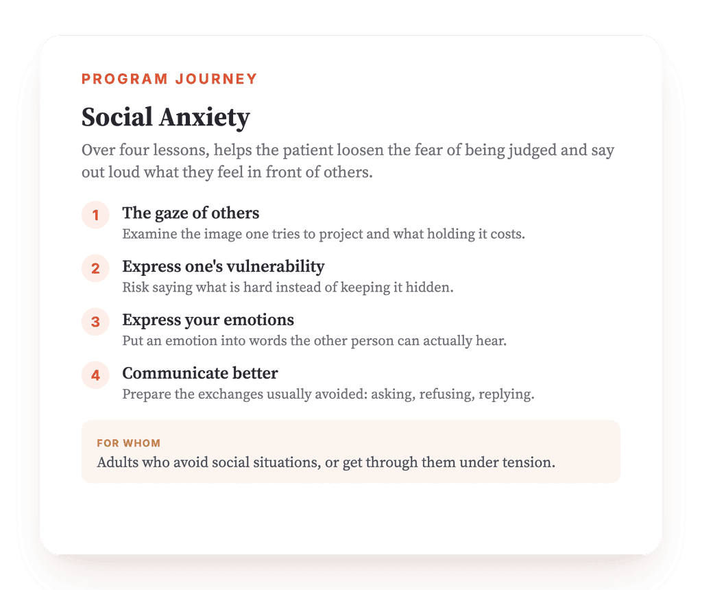 Social Anxiety in Relationships: A Psychoeducation Program