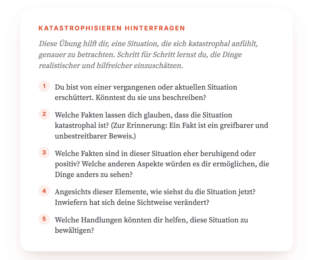 Katastrophisieren in der Therapie gezielt bearbeiten