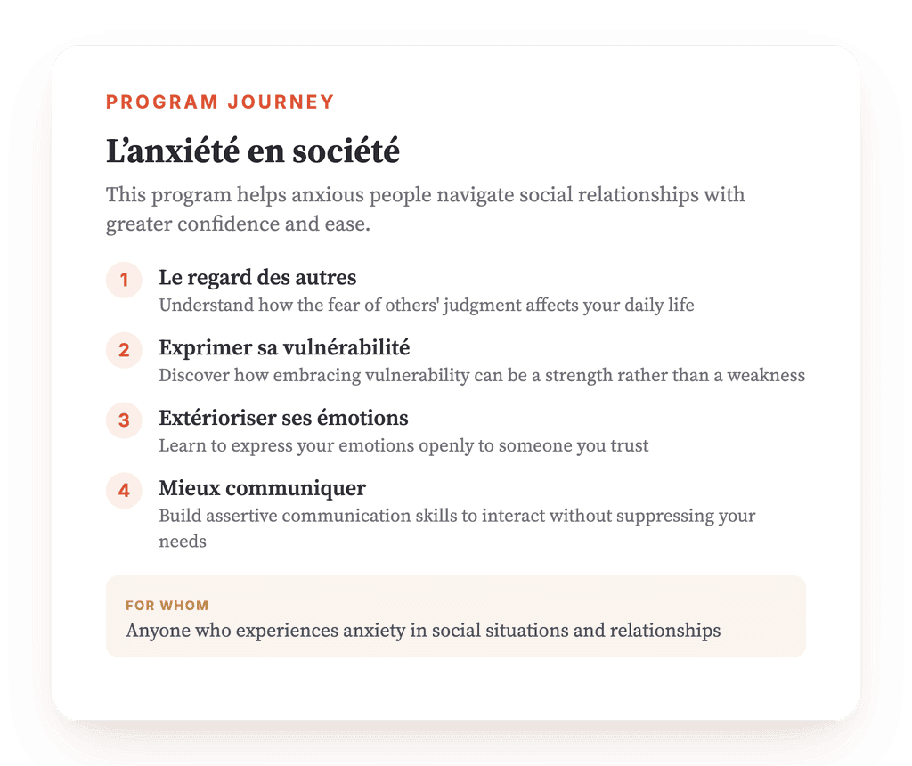 Social Anxiety in Relationships: A Psychoeducation Program