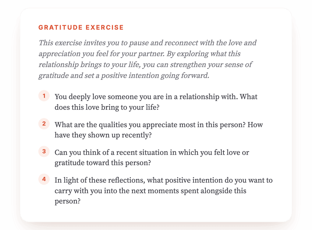 Relational Gratitude: Reactivating Appreciation in Couples