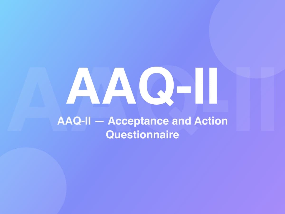 Acceptance and Action Questionnaire-II (AAQ-II)
