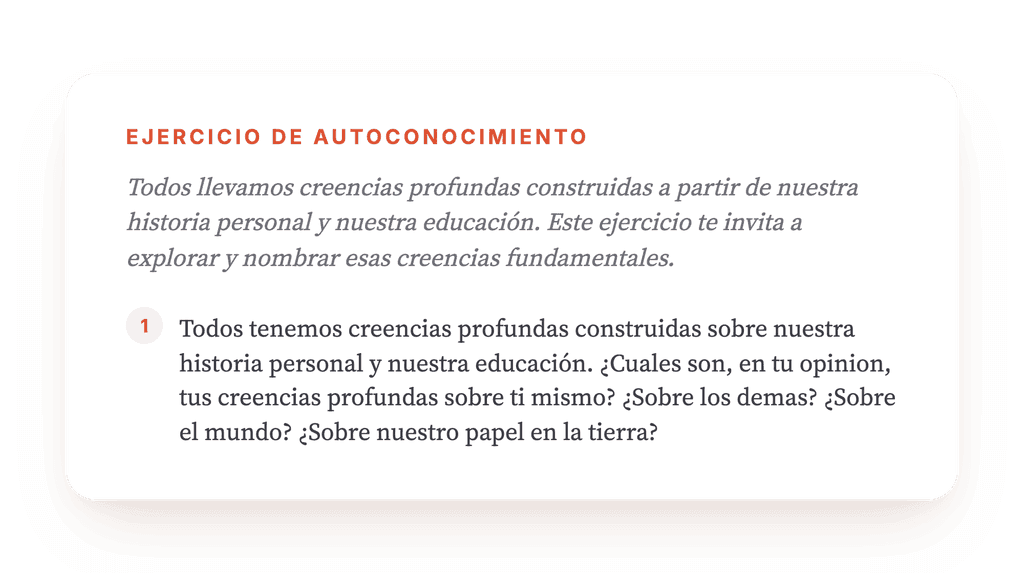 Ejercicio Mis creencias: identificar esquemas profundos en sesión