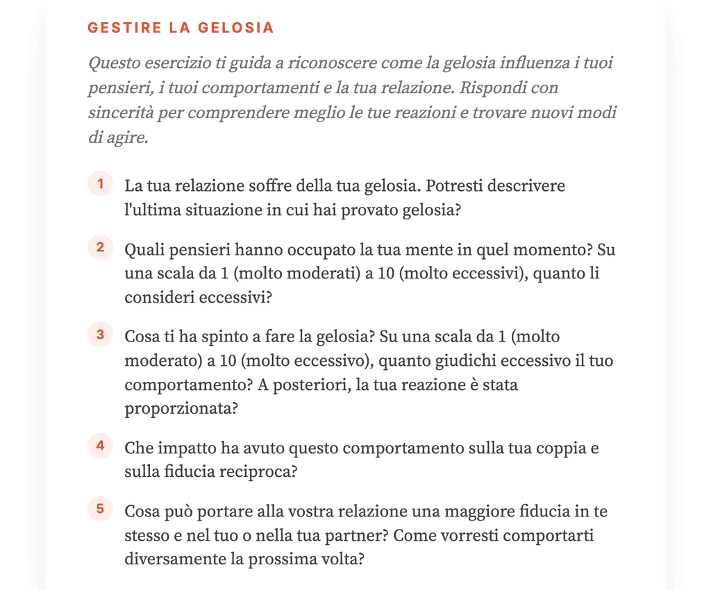 Gelosia nella coppia: un esercizio guidato per il clinico
