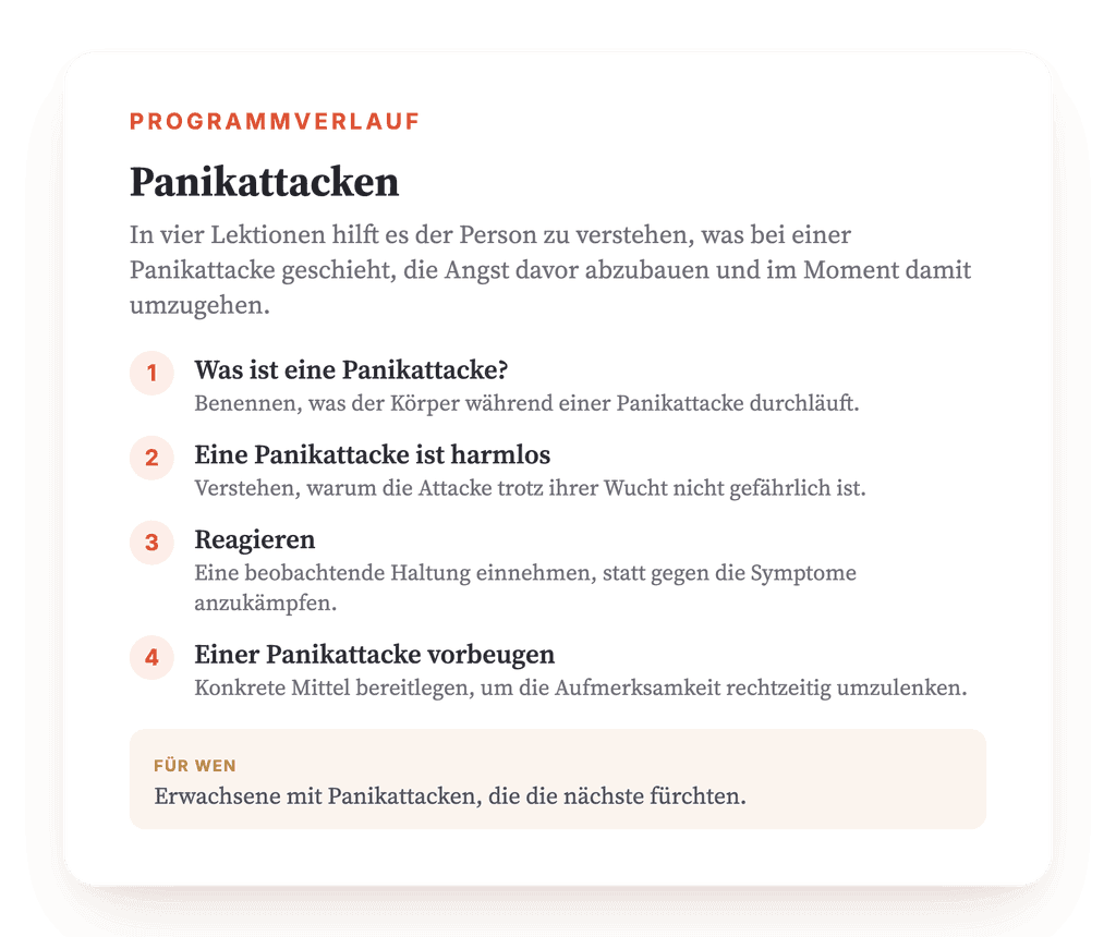 Panikattacken verstehen und bewältigen: Psychoedukationsprogramm