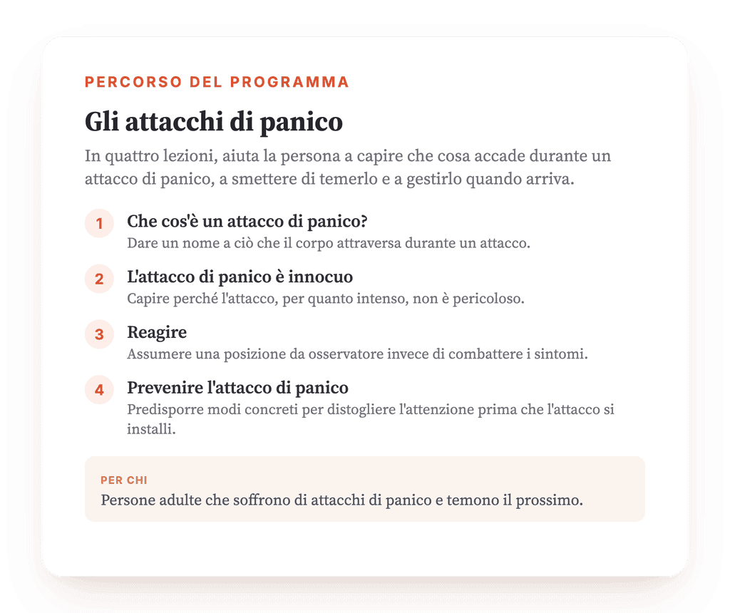 Attacchi di panico: programma psicoeducativo per clinici