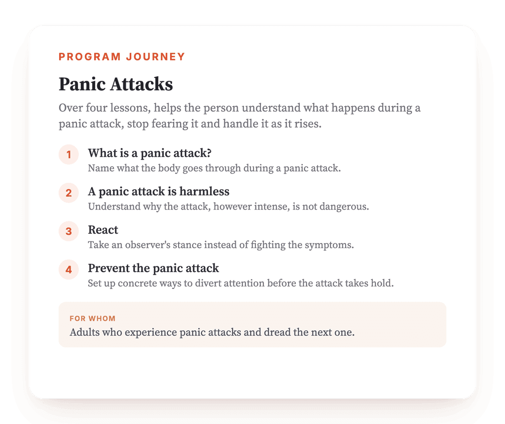 Panic Attacks: A Step-by-Step Psychoeducation Program