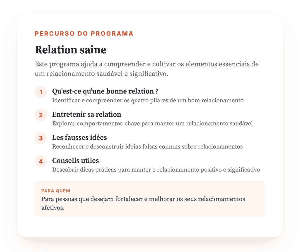 Relação Saudável: Programa Psicoeducativo para Casais