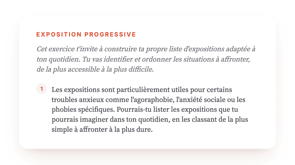 Hiérarchie d'exposition : construire sa liste personnelle