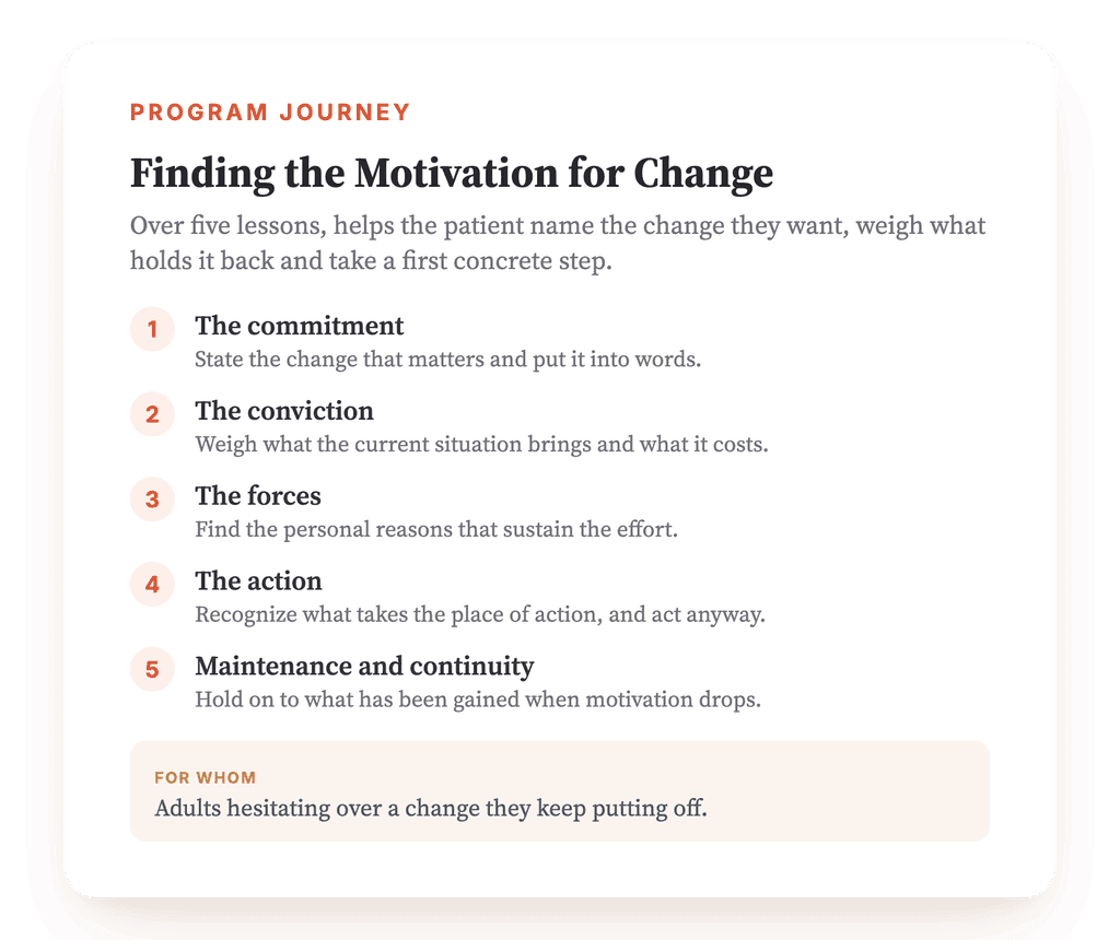 Finding Motivation for Change: A Clinical Program for Depression