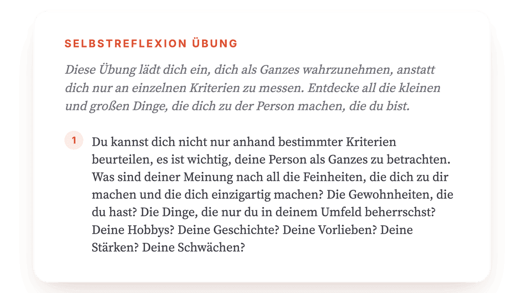 Ich bin einzigartig: Geführte Reflexionsübung für die Therapie