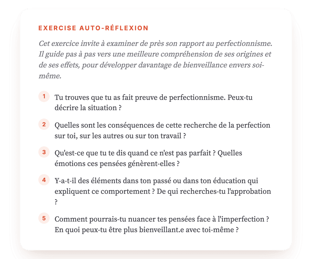 Perfectionnisme : exercice guidé pour déconstruire le cycle