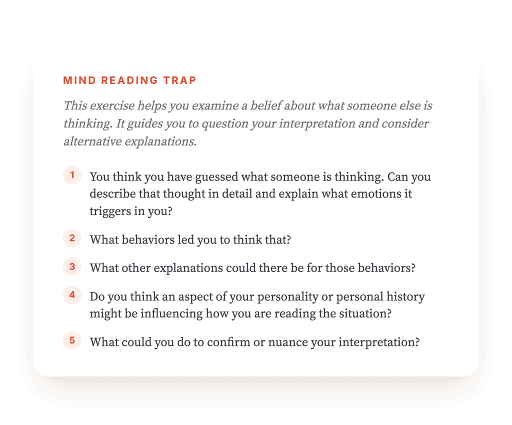 Mind-Reading Distortion: A Guided Restructuring Exercise