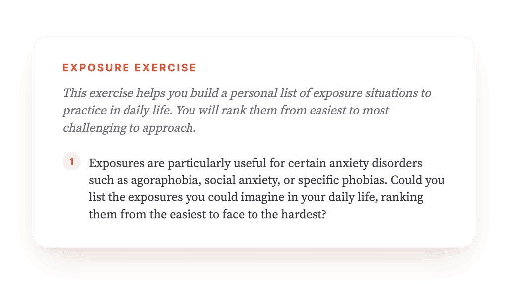 Building a Personal Exposure List for Anxiety Disorders