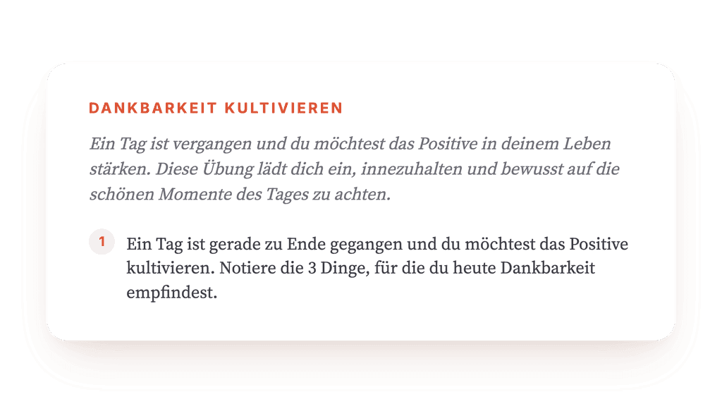Dankbarkeit kultivieren: geführte Übung für die Therapie