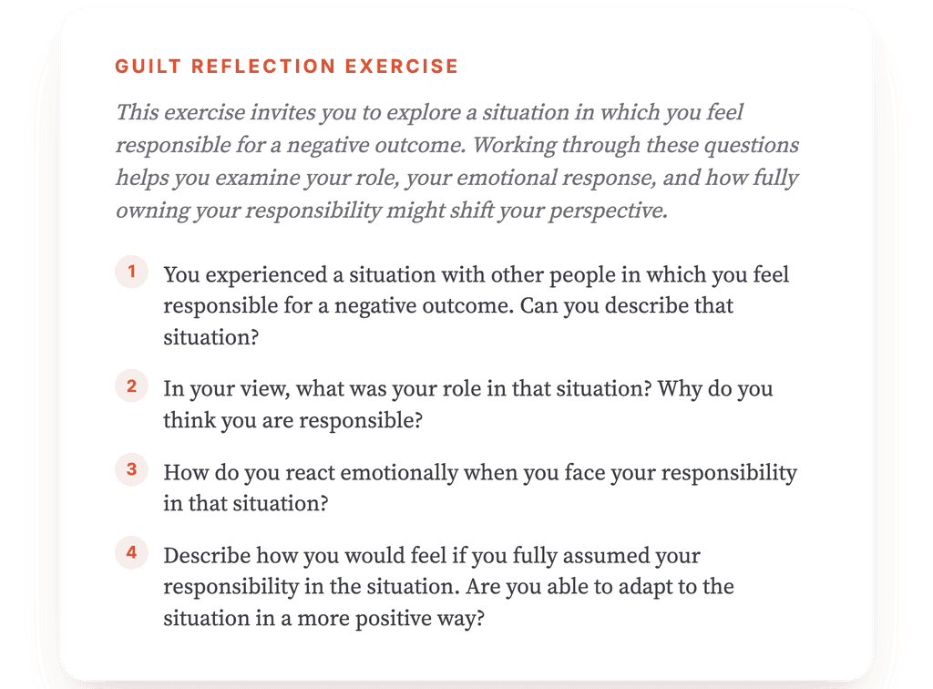 Feeling Guilty: A Structured Responsibility Exercise