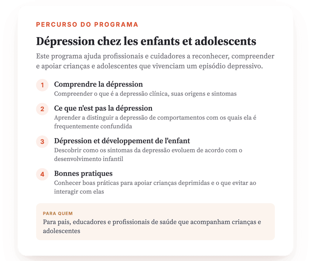 Depressão em Crianças e Adolescentes: Programa Psicoeducativo