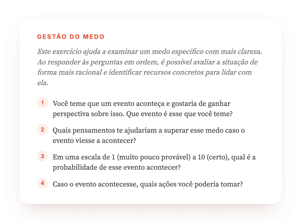 Tenho Medo que Aconteça: exercício clínico de reestruturação