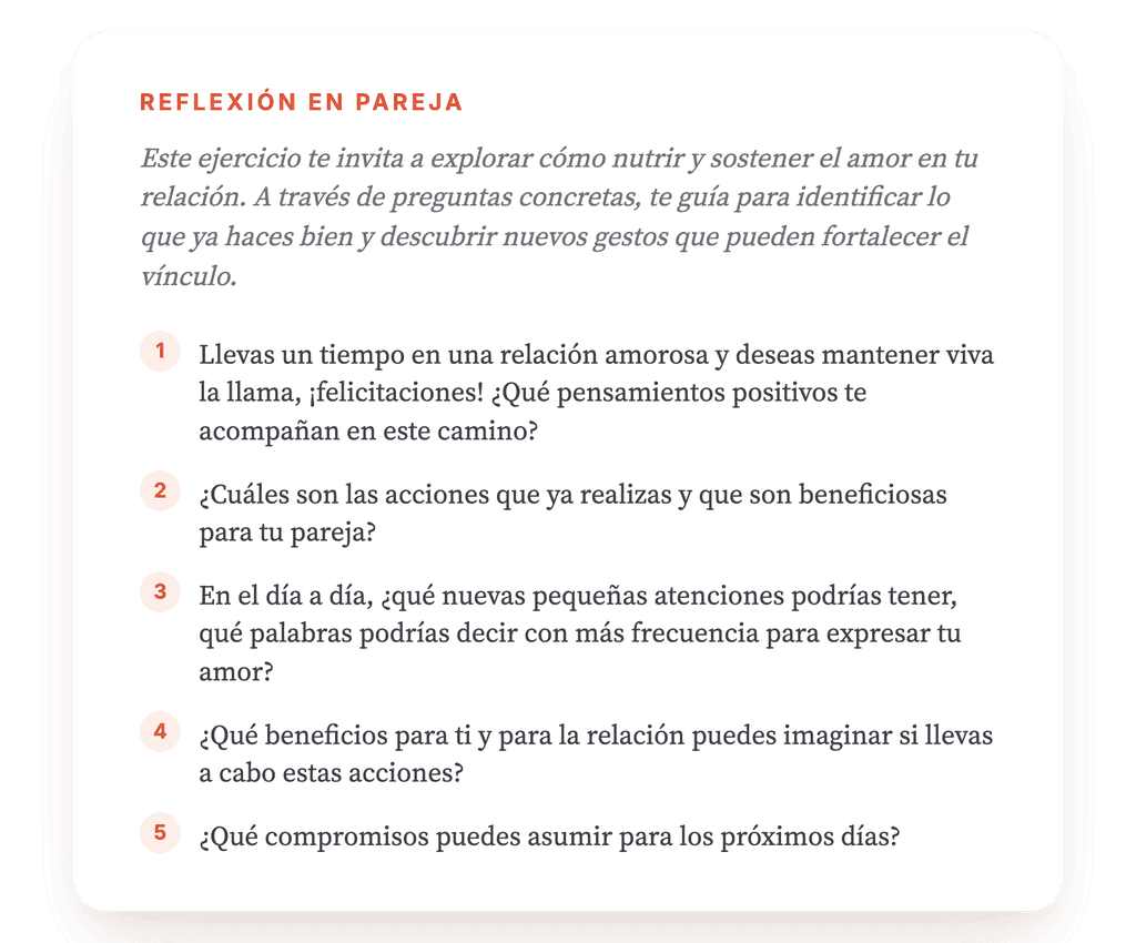 Mantener la llama: ejercicio para cuidar la relación de pareja