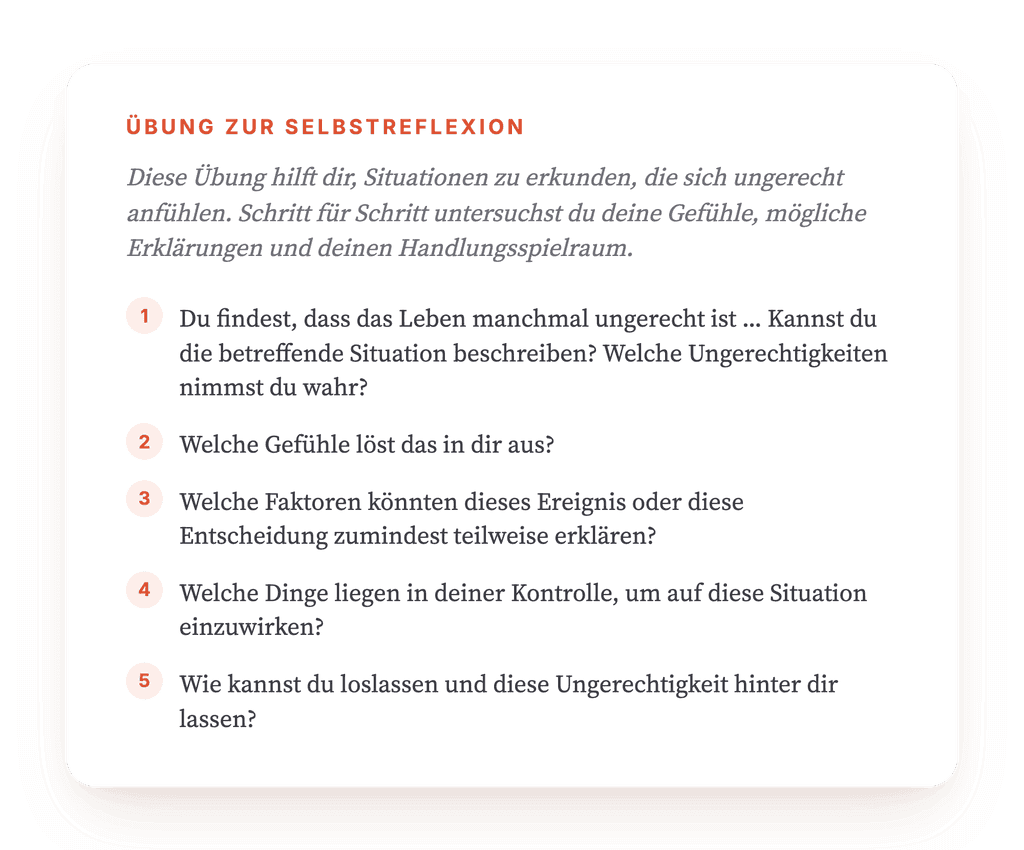 Das ist ungerecht: Ungerechtigkeit in der Therapie bearbeiten