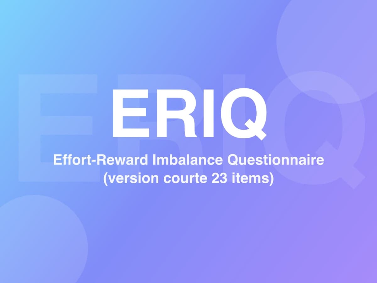 Effort-Reward Imbalance Questionnaire (23-item version)