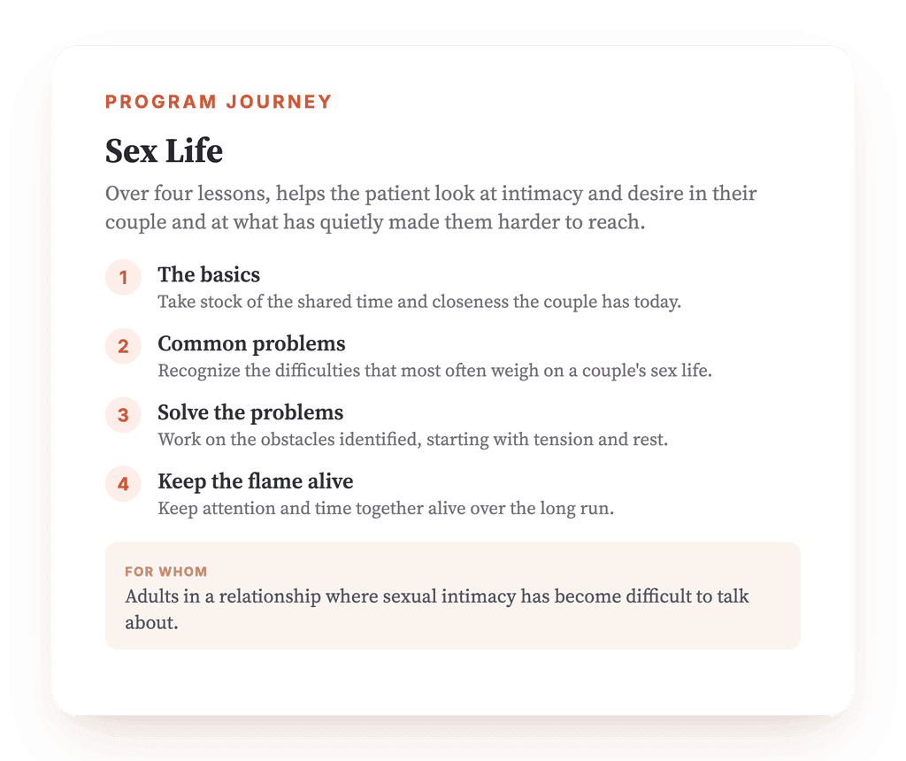 Sexual Life in Couples: A Structured Psychoeducation Program