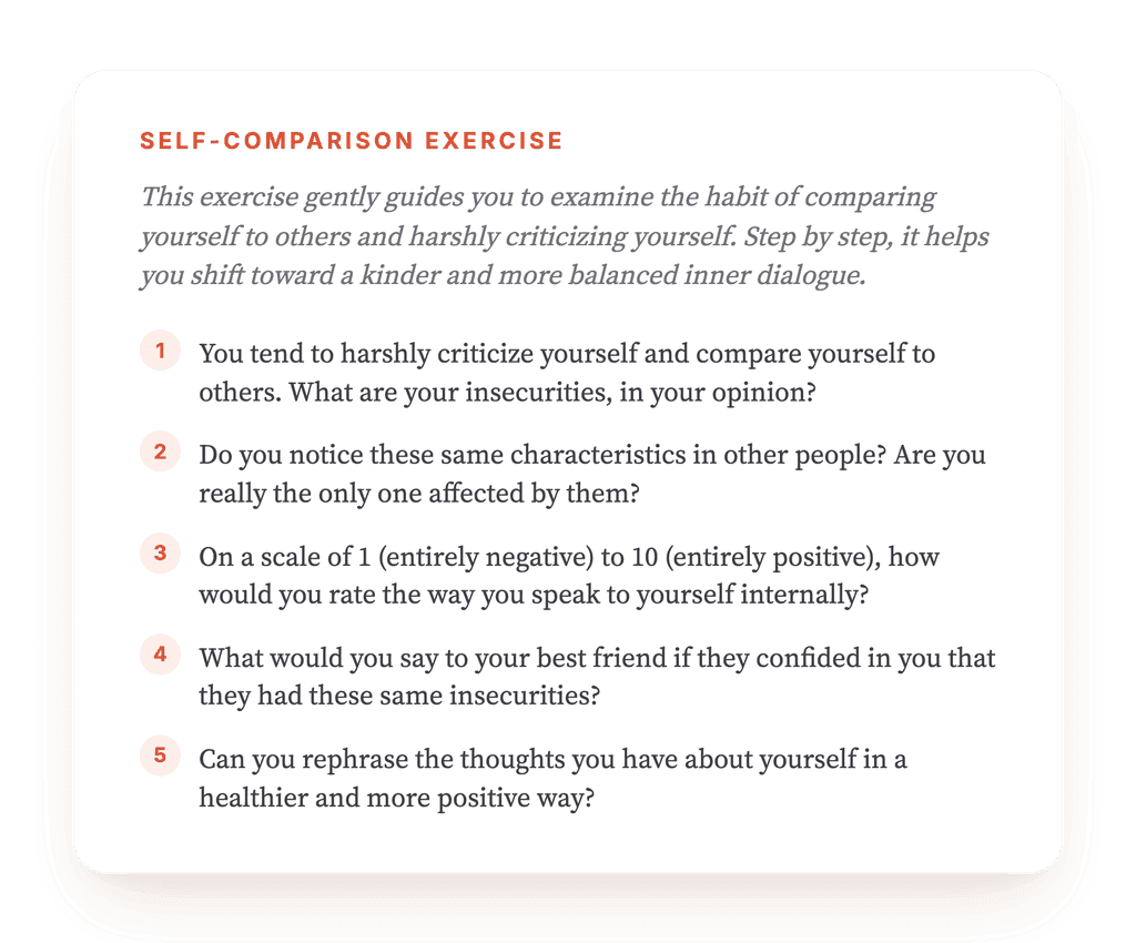 Constant Self-Comparison: A Guided Self-Criticism Exercise