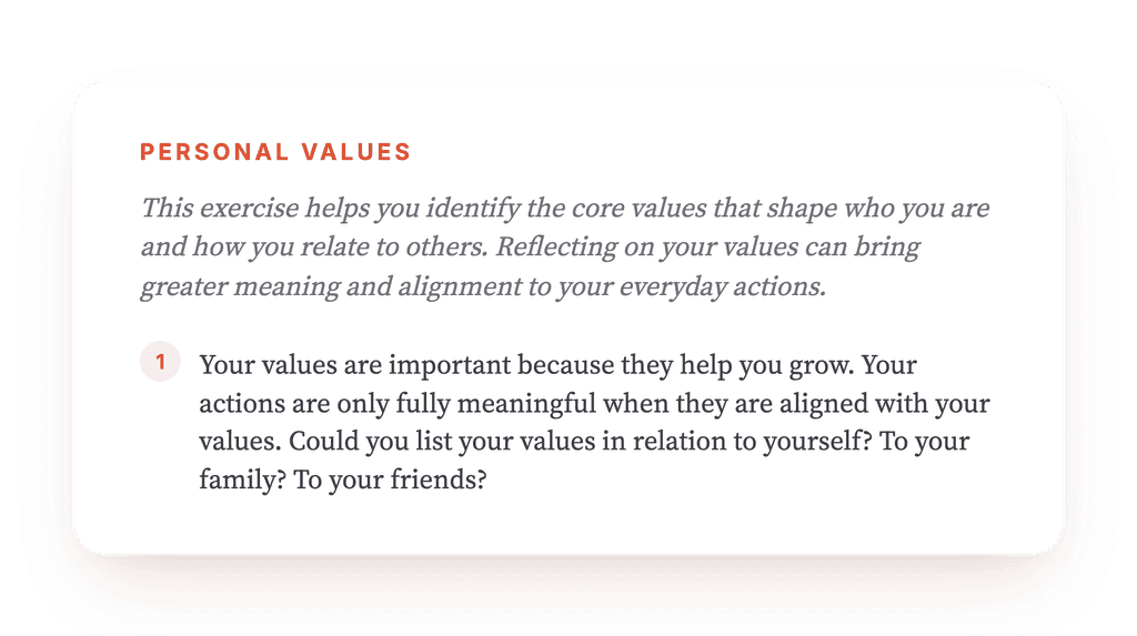 Personal Values Clarification: A Guided Clinical Exercise