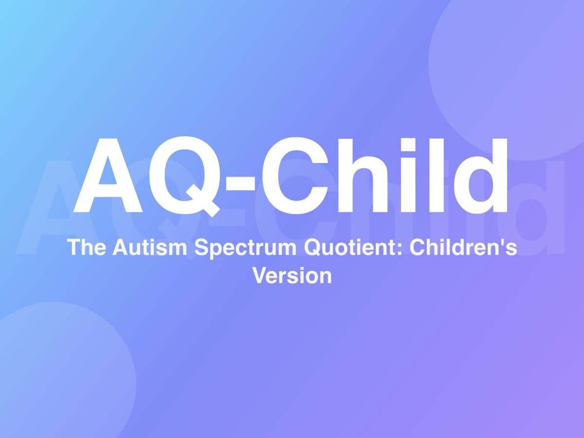 Quotient du Spectre de l'Autisme pour enfant