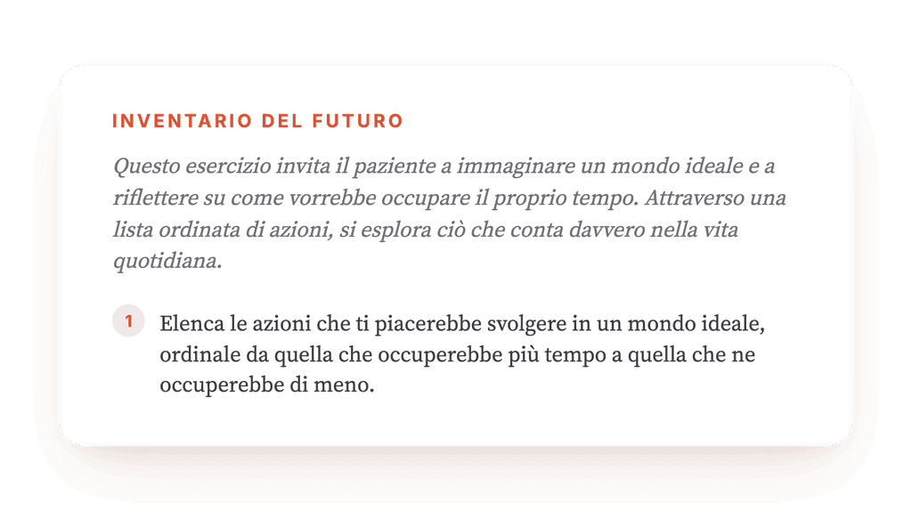 Inventario del futuro: azioni e valori in un mondo ideale