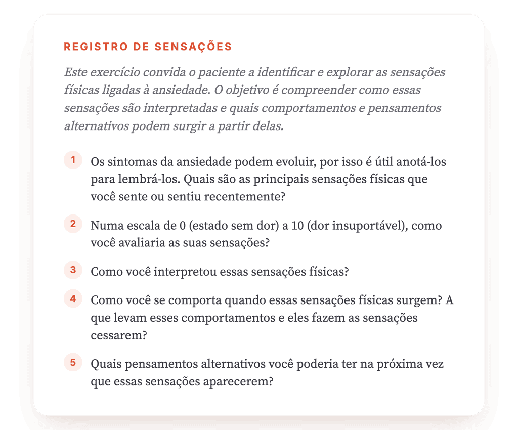 Sensações Físicas da Ansiedade: Exercício Clínico Guiado