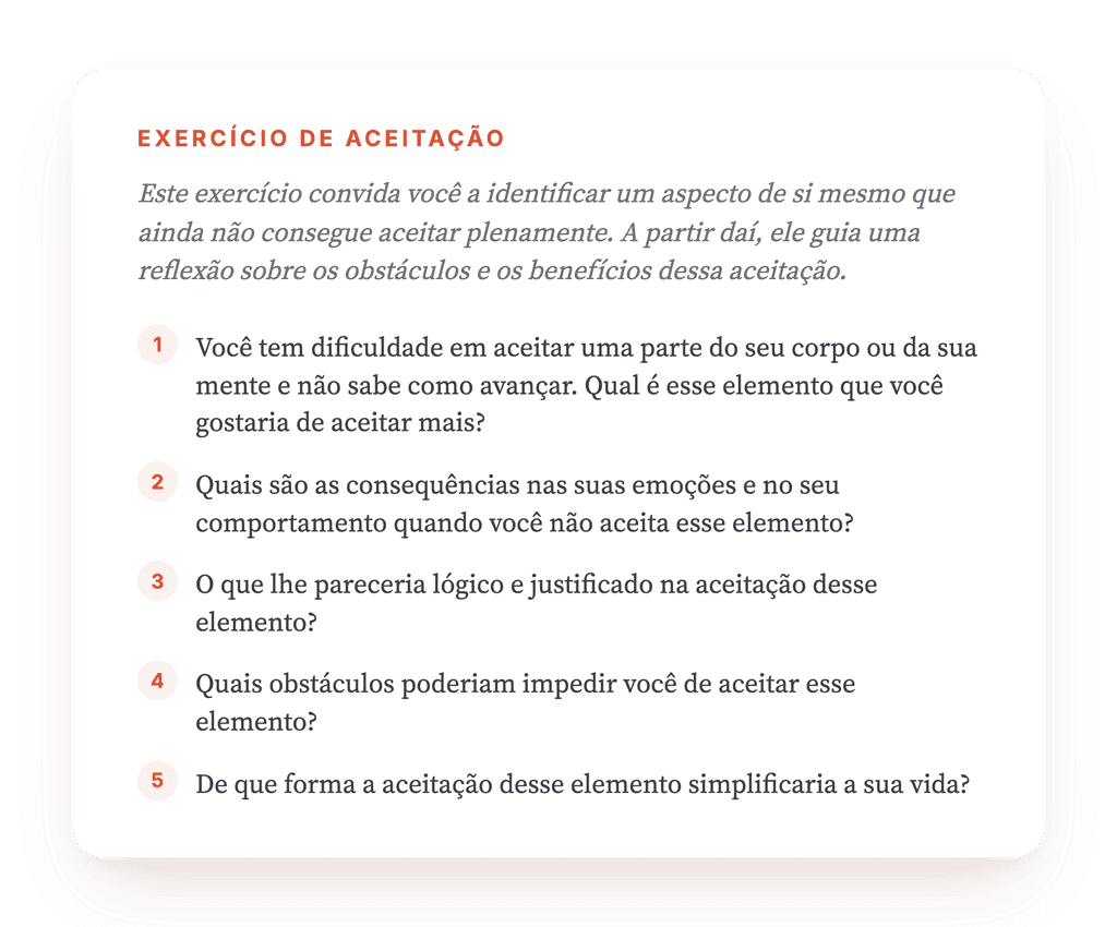 Exercício Clínico: Trabalhar a Aceitação de Si em Sessão
