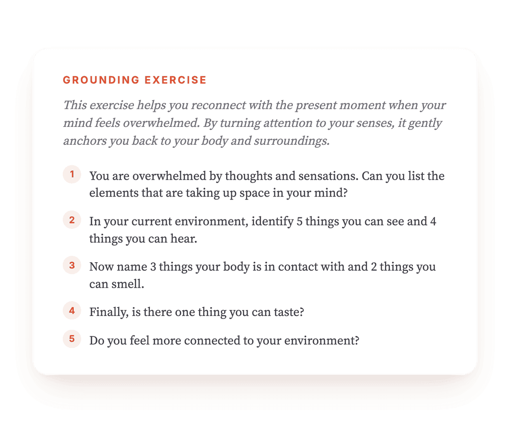 5-4-3-2-1 Sensory Grounding: A Guided Clinical Exercise