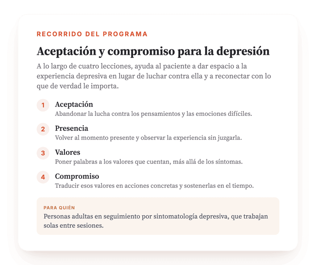 ACT para la depresión: programa psicoeducativo en 4 lecciones