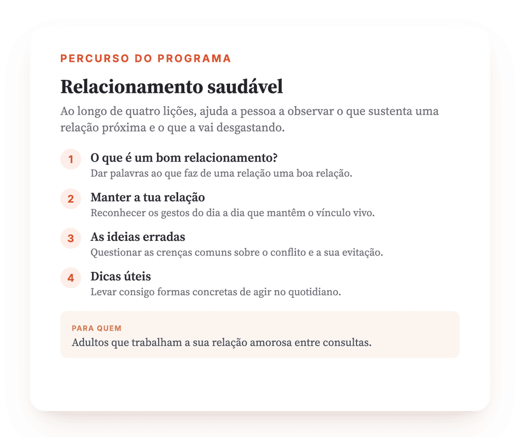 Relação Saudável: Programa Psicoeducativo para Casais