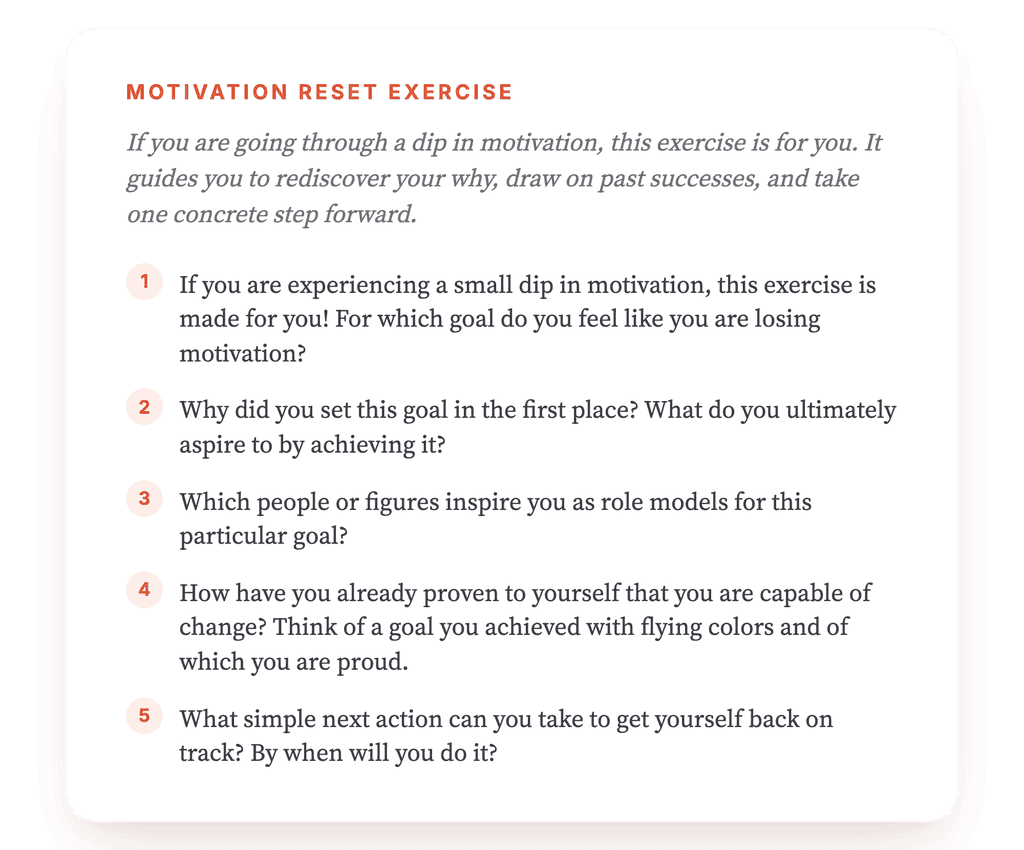 Motivational Dip: A Guided Five-Question Clinical Exercise