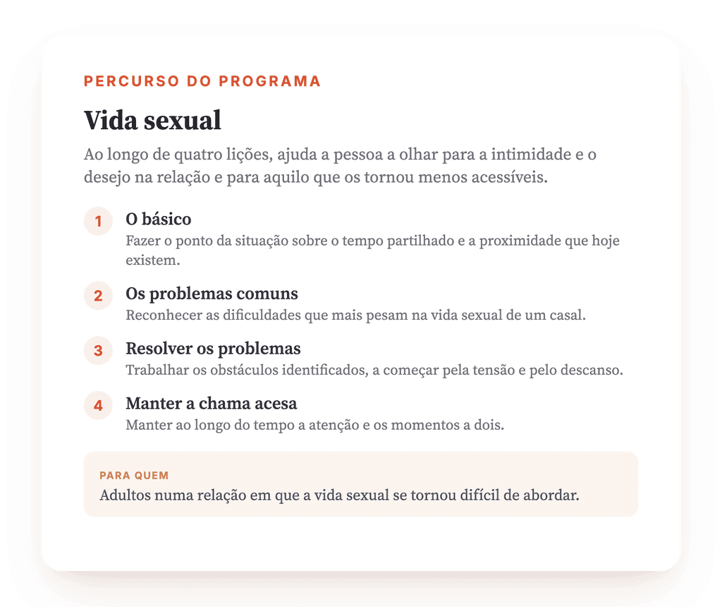 Vida Sexual no Casal: Programa de Psicoeducação Clínica