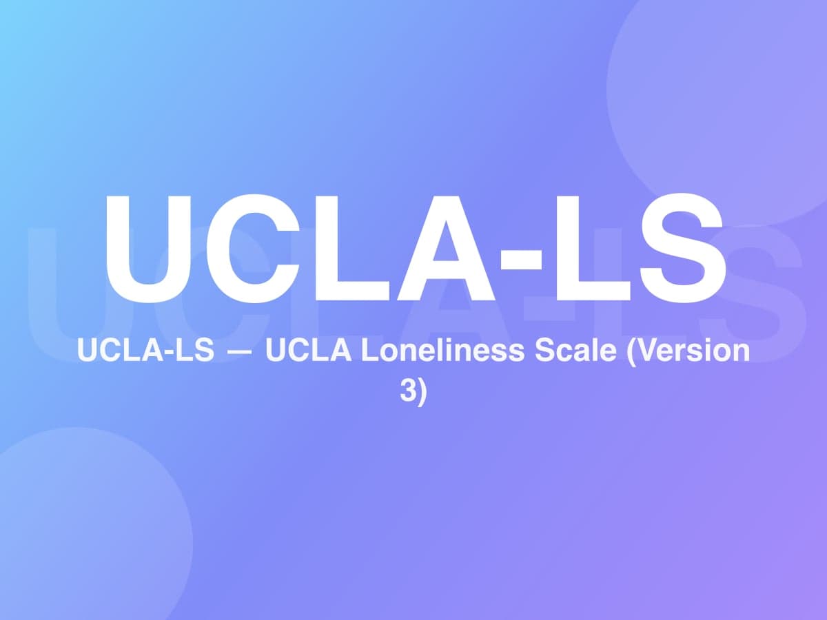 UCLA Loneliness Scale (Versione 3)