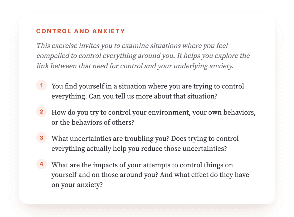 Compulsive Control: A Guided Exercise for Anxiety Work