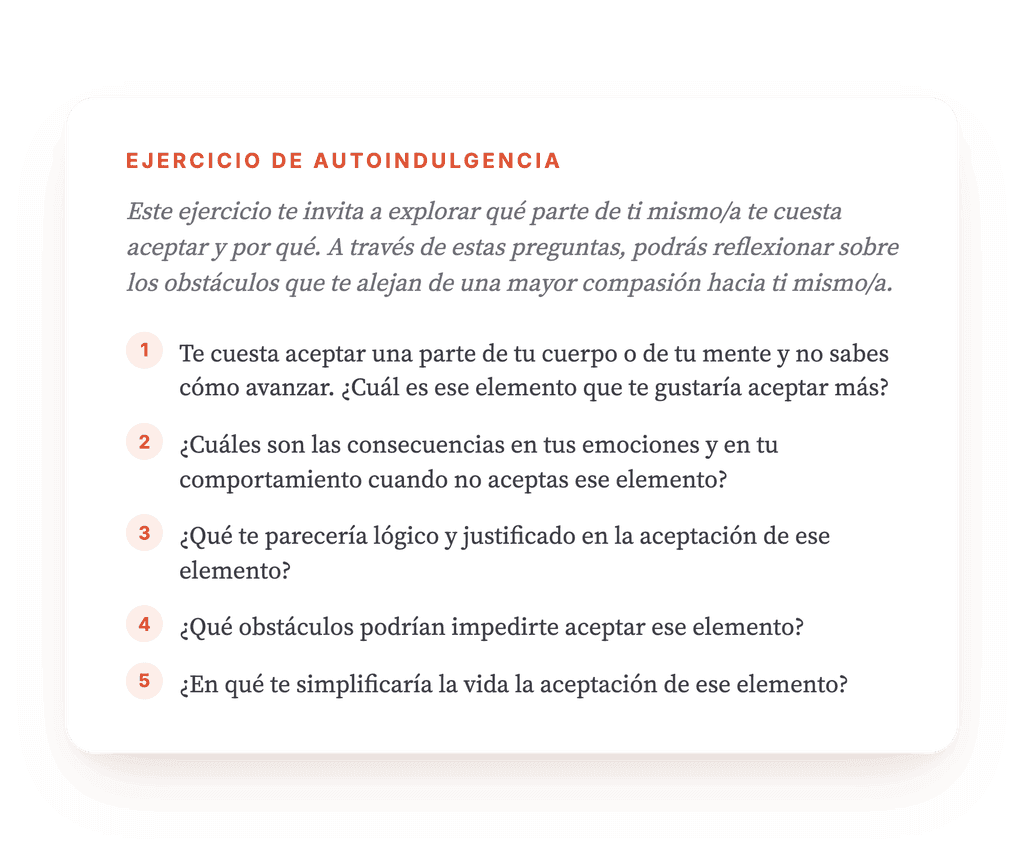 Autoaceptación: ejercicio clínico guiado para trabajarla en sesión