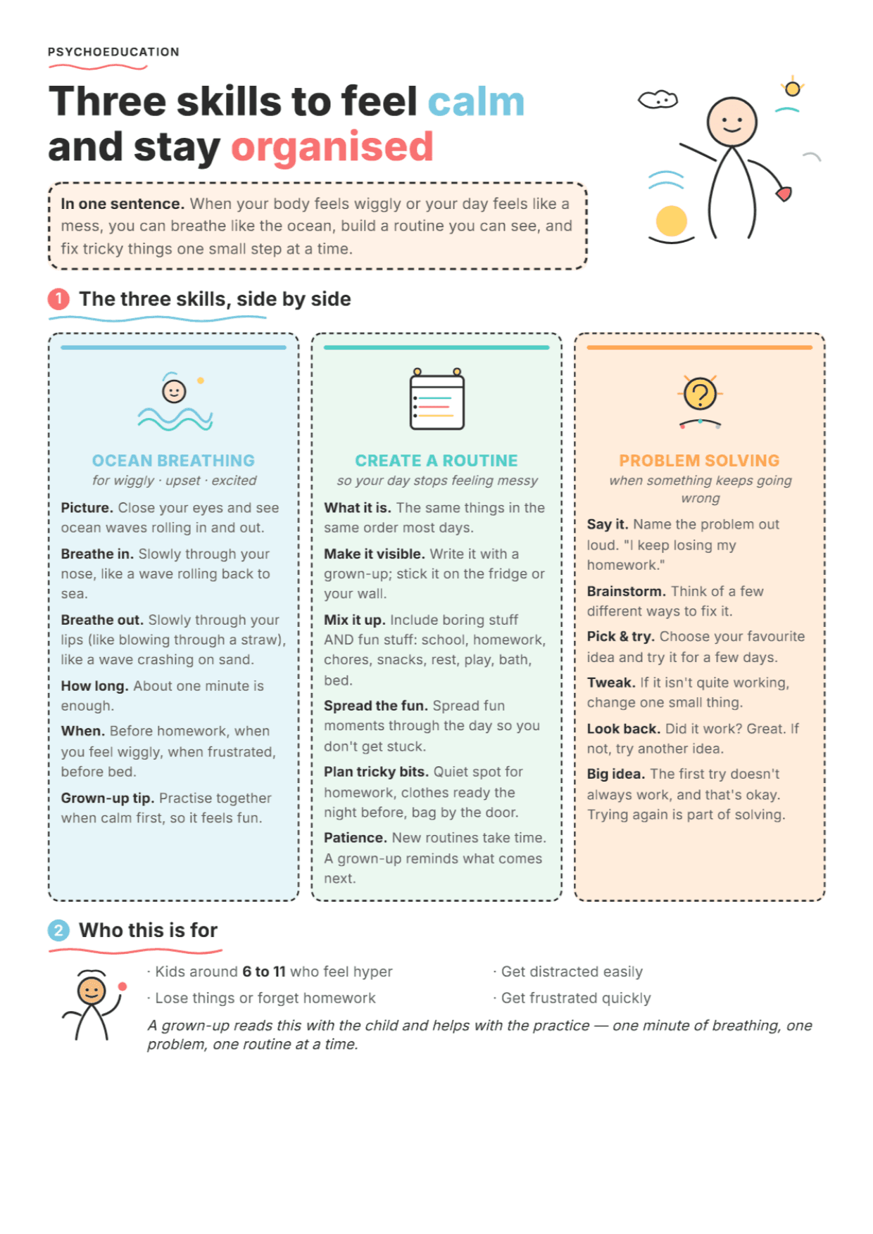 Children's ADHD: PDF Worksheet, Tools and Exercises for Clinical Practice