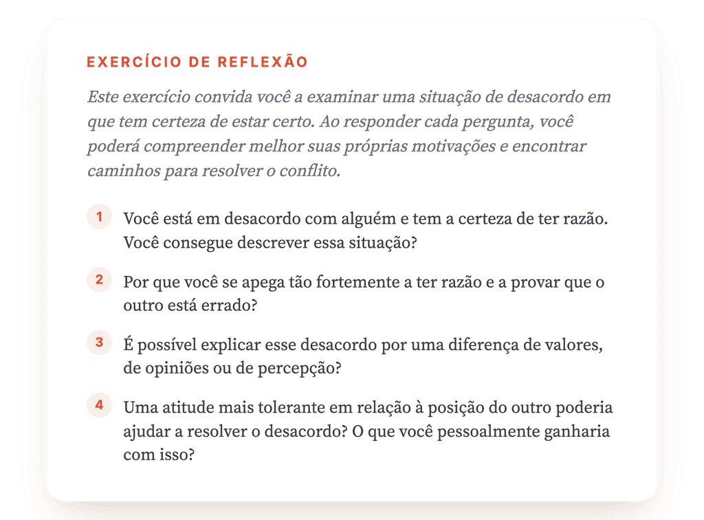 Trabalhar a Certeza de Ter Razão nos Conflitos Relacionais