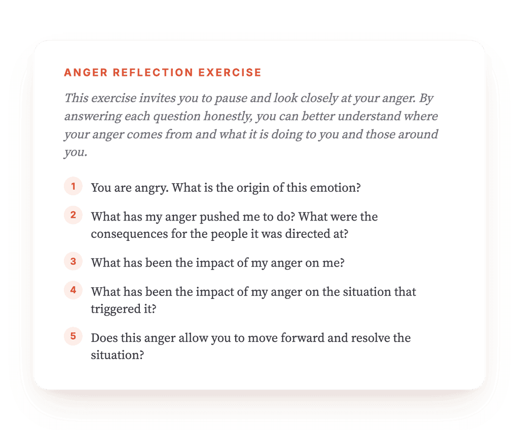 Guided Anger Self-Reflection: A Structured Clinical Exercise