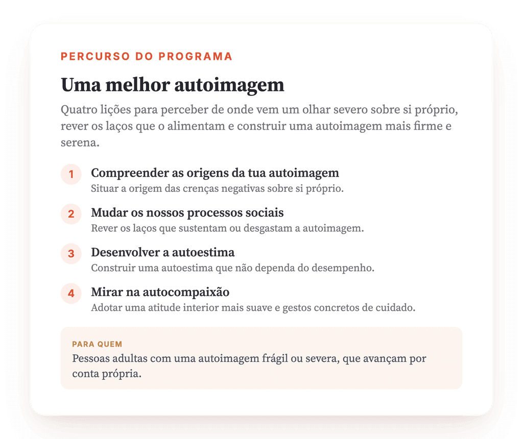Imagem de Si e Autoestima: Programa Psicoeducativo Clínico