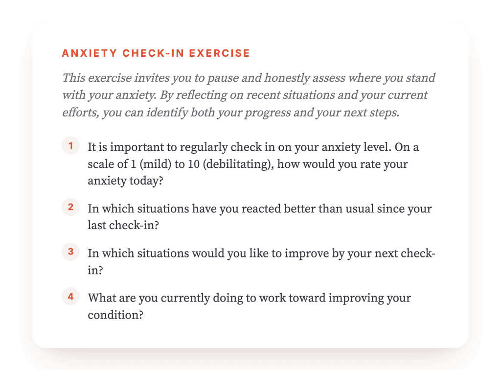 Anxiety Self-Monitoring: A Structured Progress Check-In