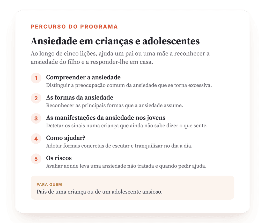 Ansiedade em Crianças e Adolescentes: Programa Psicoeducativo