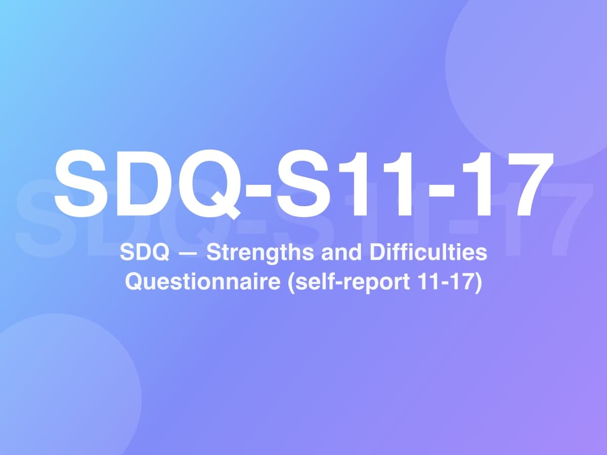 Cuestionario de Capacidades y Dificultades (SDQ-Cas Autoinforme 11-17)