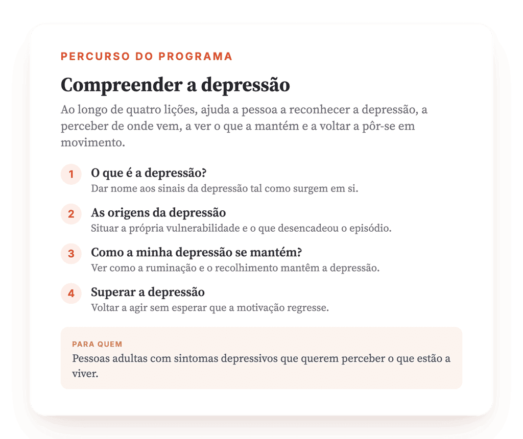Compreender a Depressão: Programa Psicoeducativo Clínico
