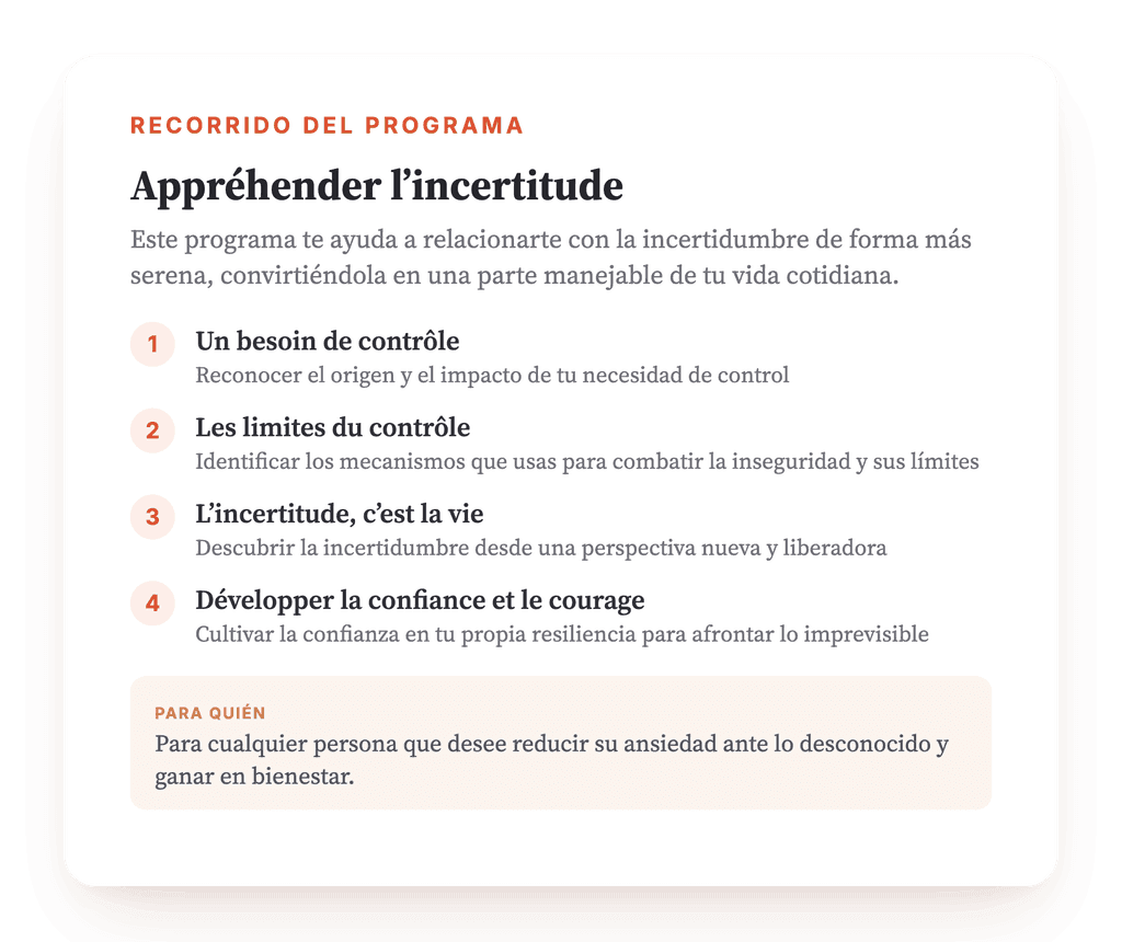 Intolerancia a la incertidumbre: programa psicoeducativo