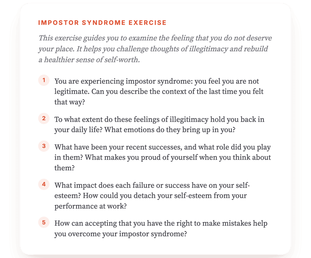 Impostor Syndrome: A Guided Self-Reflection Exercise