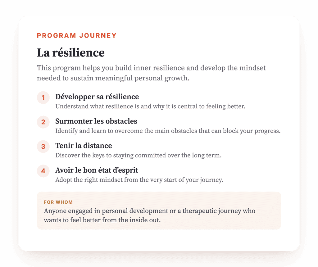 Resilience: A Structured Psychoeducation Program for Clinicians